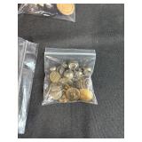 Assorted Vintage and Modern Buttons Collection in Bags and Cards