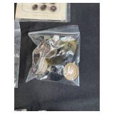 Assorted Vintage and Modern Buttons Collection in Bags and Cards