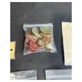 Assorted Vintage and Modern Buttons Collection in Bags and Cards