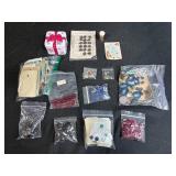 Collection of Vintage and Modern Sewing Buttons and Findings