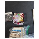 Collection of Vintage and Modern Sewing Buttons and Findings