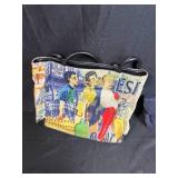 Set of 4 Vintage Handbags and Clutches with Colorful Designs