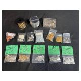 Large Lot of Jewelry Making and Beading Supplies Including Sterling Silver Plated and Gold Plated Bails