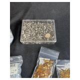 Large Lot of Jewelry Making and Beading Supplies Including Sterling Silver Plated and Gold Plated Bails