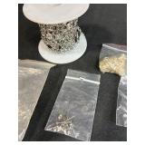 Jewelry Making Lot with Aanraku Glass Bails, Glass Cabochons, Beads, and Findings