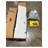 Artificial Christmas Tree with Franks Nursery Box and BSA Bantam Tin Sign