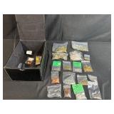 Assorted Stained Glass Jewelry Making Bails, Hardware, and Findings in Storage Case