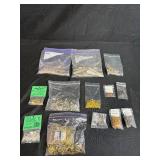 Collection of Stained Glass Bails, Jewelry Making, and Metal Hardware Assortment