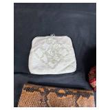 Set of 4 Vintage Handbags and Clutches with Beaded and Woven Designs