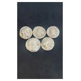 999 fine silver cast into old Roman coins