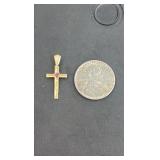 14K Gold .47Gram Cross with a Ruby!