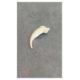 .999 fine silver cast into a bear claw