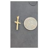 14K Gold .47Gram Cross with a Ruby!