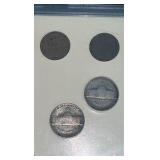 Workd War 2 Nickel and Penny set, Silver Nickels!
