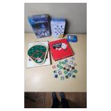 Audubon Puzzle, New York Times Crossword Puzzle, and More Games and Poker Chips