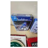 Audubon Puzzle, New York Times Crossword Puzzle, and More Games and Poker Chips