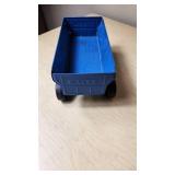 Ertl Blue Metal Trailer and Red Massey-Harris Toy Tractor