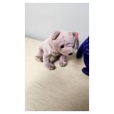 Ty Beanie Babies Lot including Maple the Bear, Peace Bear, Pink and Blue Octopus, and Others