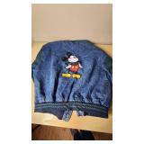 Mickey Mouse Denim Jacket Size XL and Towel