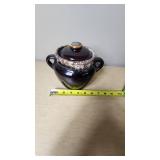 Ceramic Bean Pot with Lid and Handles