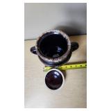 Ceramic Bean Pot with Lid and Handles