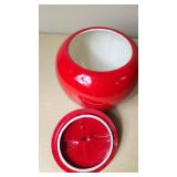 Apple-Shaped Ceramic Cookie Jar