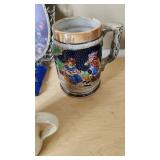 Tudor Rose Collection Round Candy Dish, Fine China Vase, and ornate floral picture frames