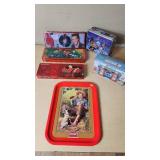 Coca-Cola and Elvis Collectible Tins and Tray