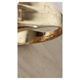 Gold Ring with Eagle Design and Stones Inside Marked 14kt