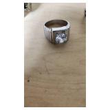 Large Skill Rings and One Clear Stone Ring