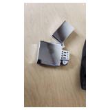 Belt Buckle with Lighter with Eagle and Stars Design and Small Flask