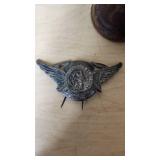 Excelsior Roller Jewels Metal Box, Vintage Bell, and Metal Emblem