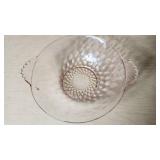 Pink and Clear Glass Bowls Lot