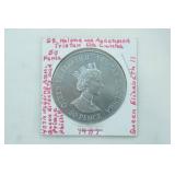1987 St. Helena and Ascension Tristan Da Cunha 50 Pence Coin.