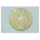 24K Gold-Plated Mayan Calendar Commemorative Coin. Clear Plastic Case