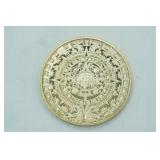 24K Gold-Plated Mayan Calendar Commemorative Coin. Clear Plastic Case