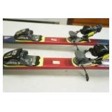 Snow Skis, Boots, Poles, and Bag