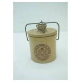 Vintage Stoneware Cheese Crock featuring the Seal of the United States