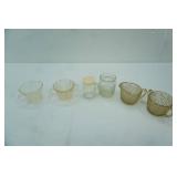 Vintage Crystal Tea Cups, Vintage Sugars Anchor Hocking