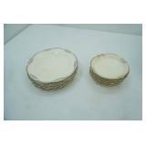 Vintage Homer Laughlin Virginia Rose Pattern Plates and Saucers