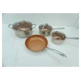 Culinary Edge Stainless Steel (teflon interior) Pots, Pans, and Lids