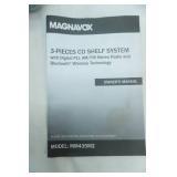 Magnavox  3 piece cd shelf system with radio