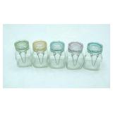 5 Small Square clip top , air tight lids