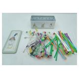 Glass Stir Sticks and Duck Themed Tin