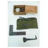 Antique/Vintage Tools, US Military Issue M16A1 Rifle Cleaning Kit and Pouch, Vintage Codfish Box