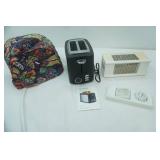 Stainless Steel Toaster w/user manual and cover; Manual Food grater/slicer/chopper