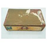 Vintage Wooden Webster Cigar Box with Collection of Keys