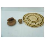 Native American Small Woven Baskets/Pouches and Trivet