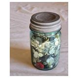 Mason Jar with Buttons