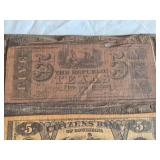 Wooden Texas and Louisiana Banknotes